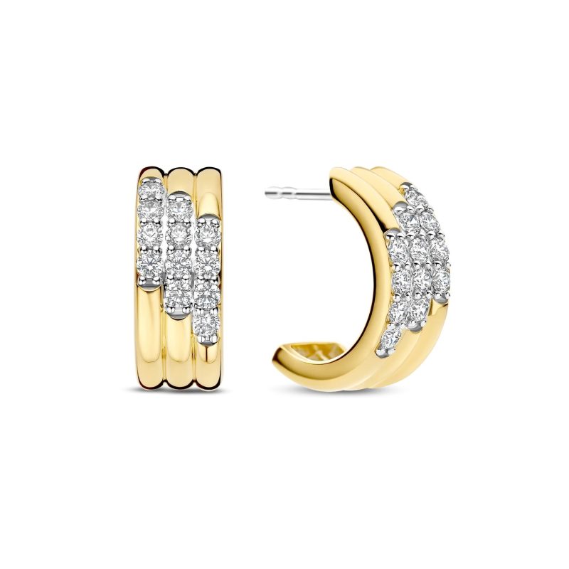 Ti Sento - Stardust Zirconia Layered Earrings