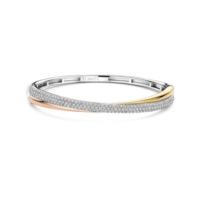Ti Sento - Zirconia Crossover Bangle