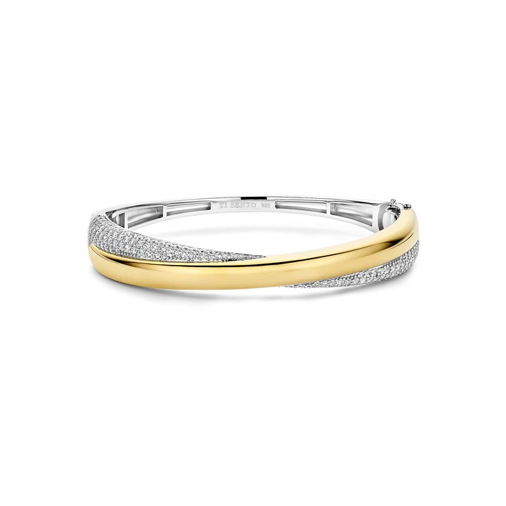 Ti Sento - Bold Zirconia Crossover Bangle
