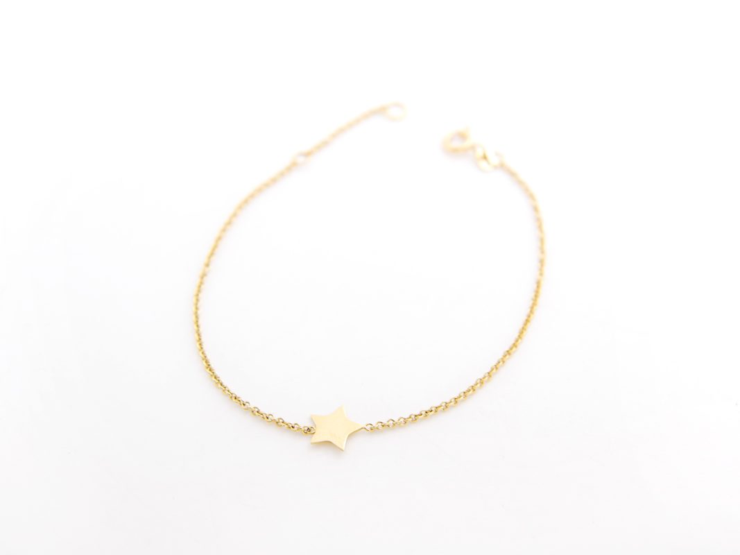 Pulsera estrella en oro amarillo