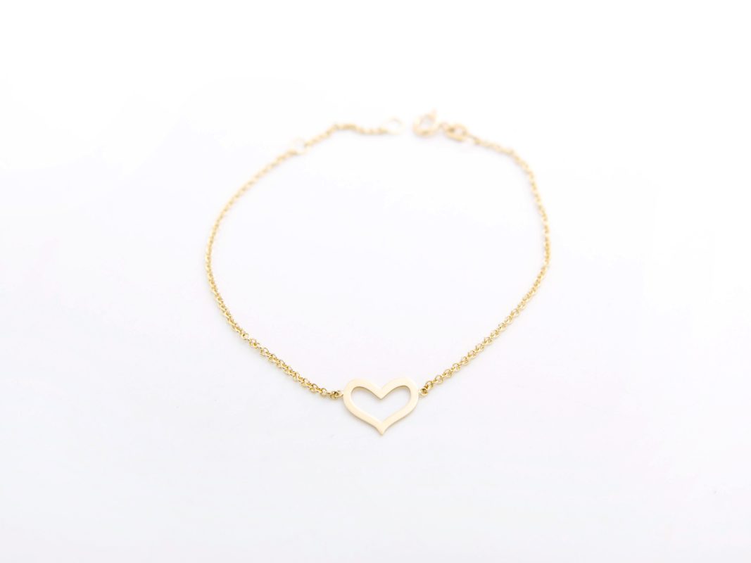 Pulsera corazón calado