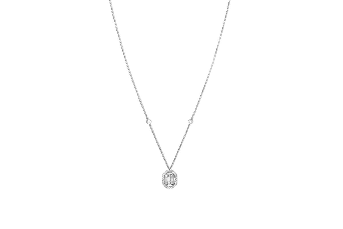 Collar Djula con diamantes en oro blanco