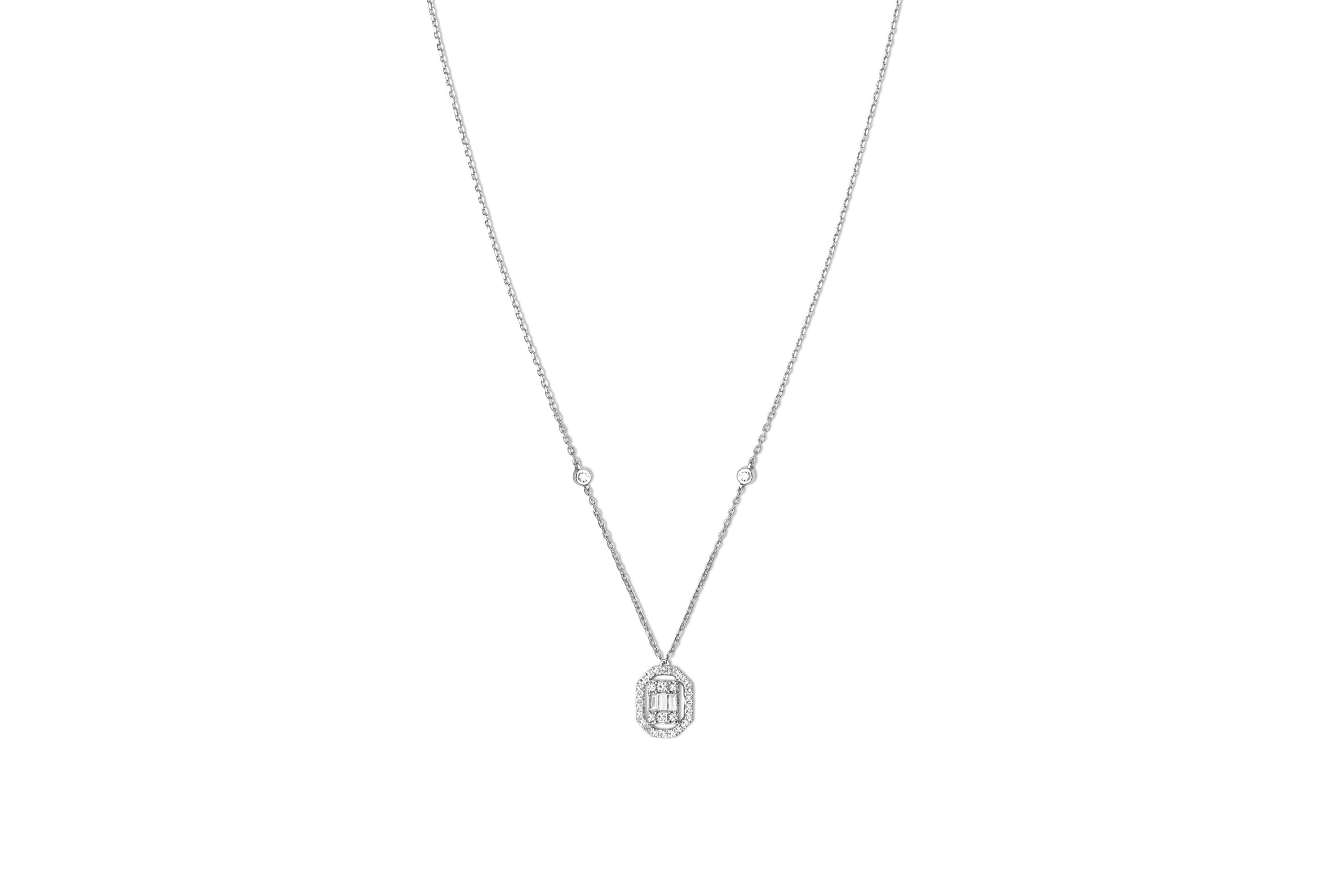 Collar Djula con diamantes en oro blanco