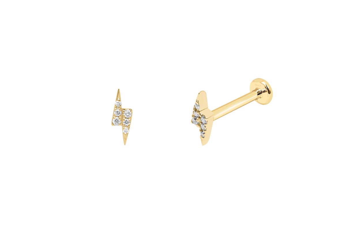 Piercing Djula rayo con diamantes