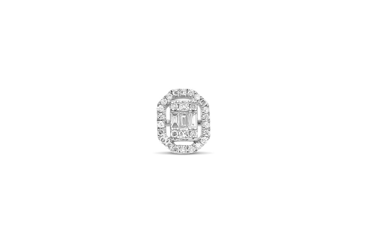 Aretes Djula rectangulares con diamantes