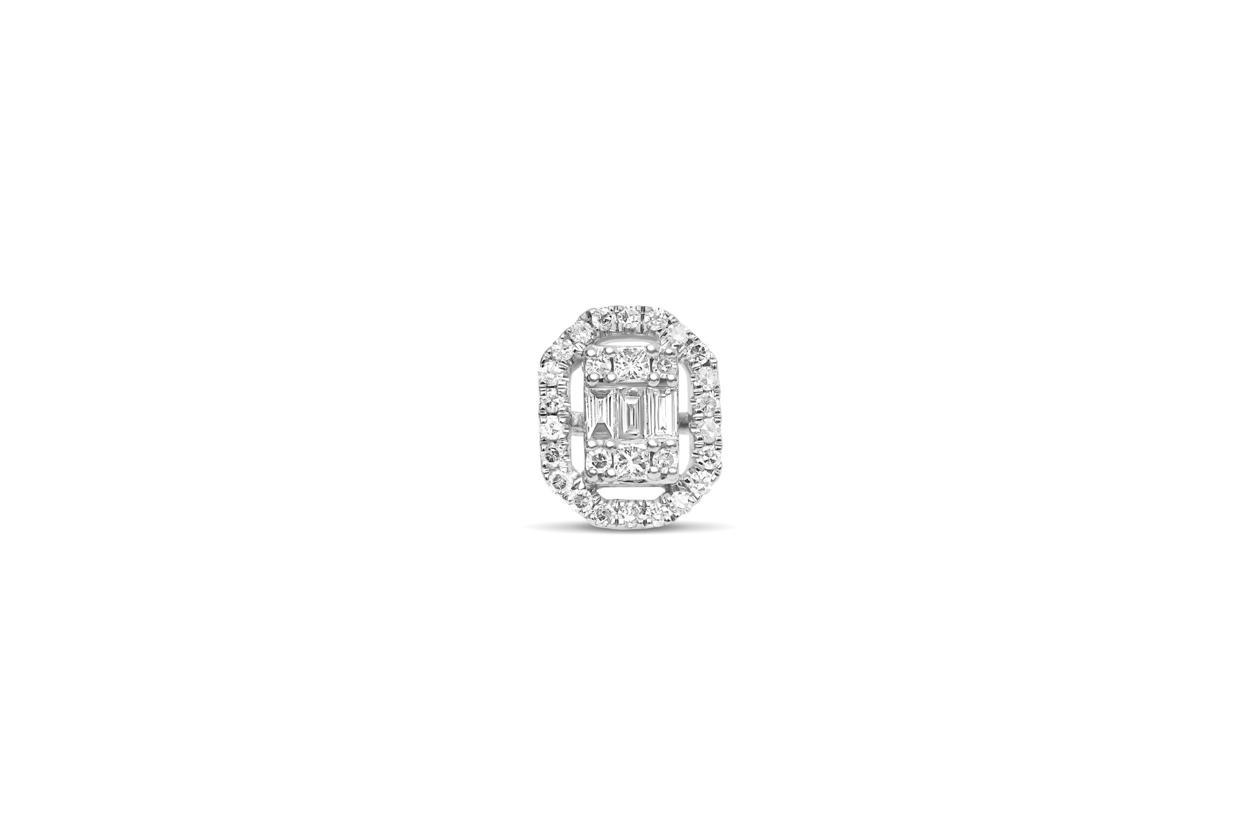 Aretes Djula rectangulares con diamantes