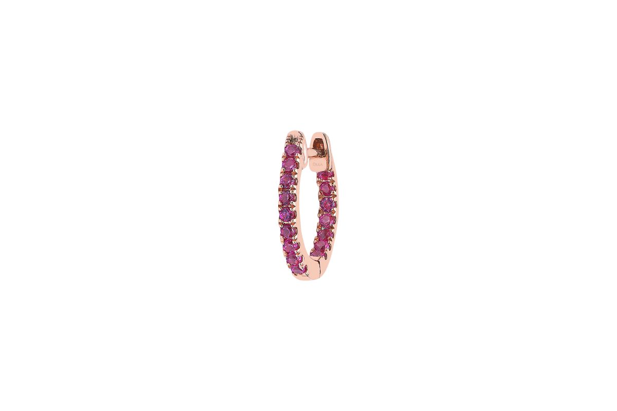 Piercing argolla con rubíes