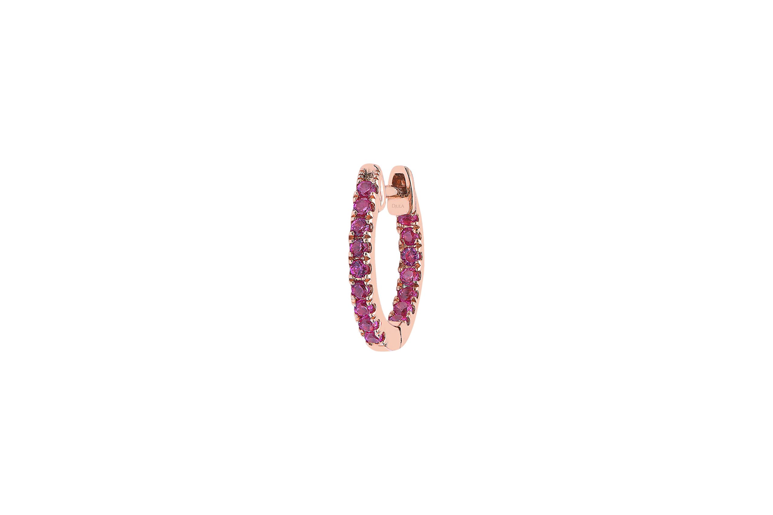 Piercing argolla con rubíes