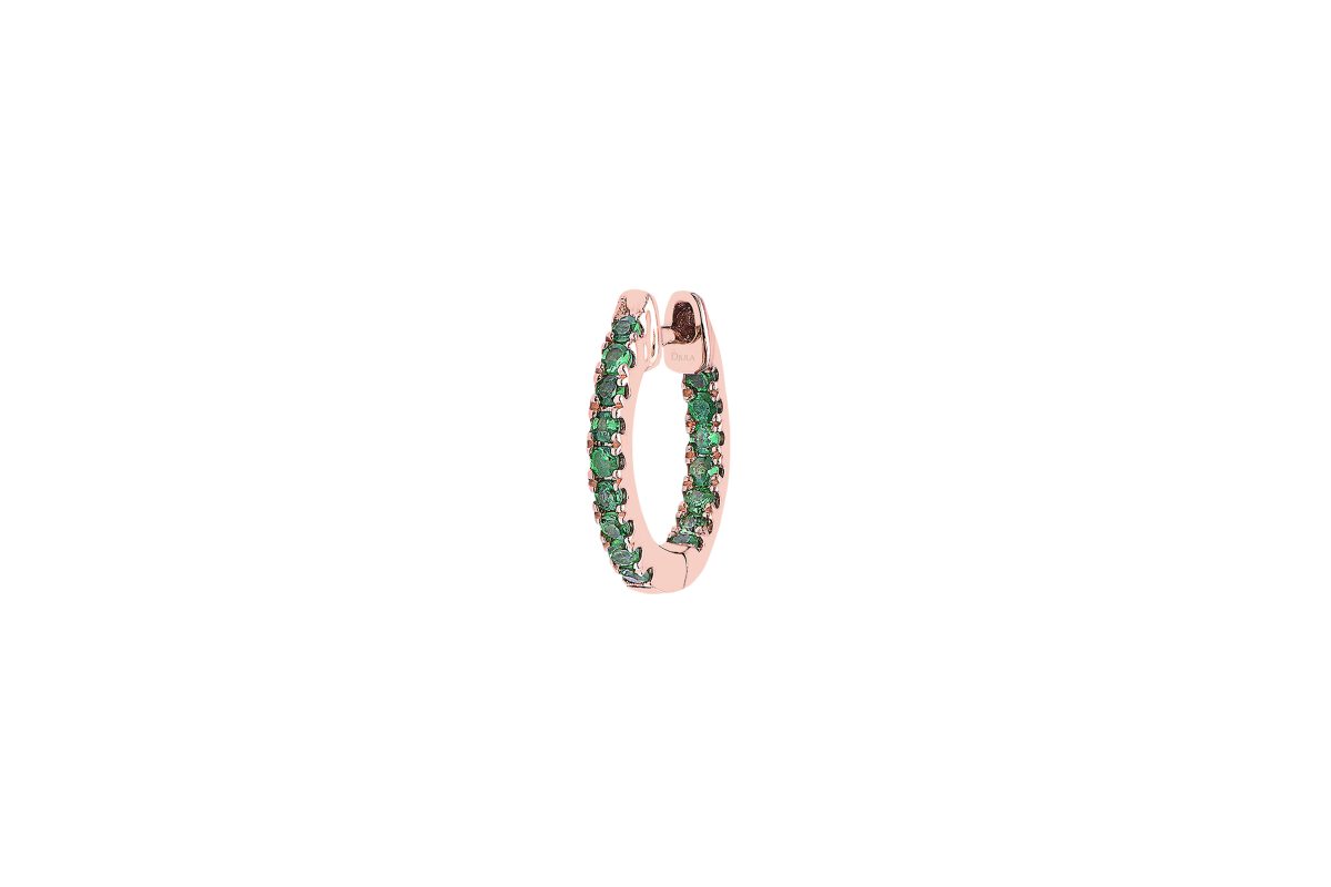 Piercing argolla con zafiros verdes