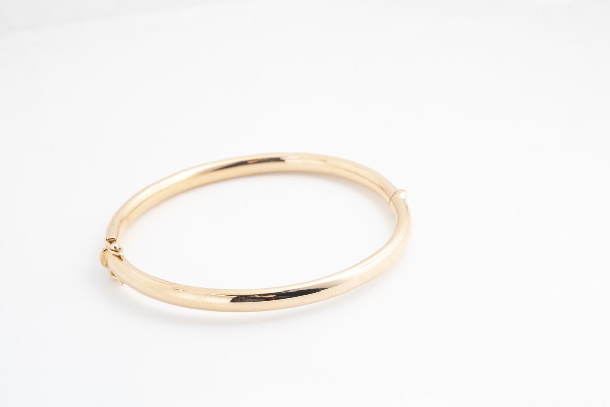 Pulsera aro en oro rosado