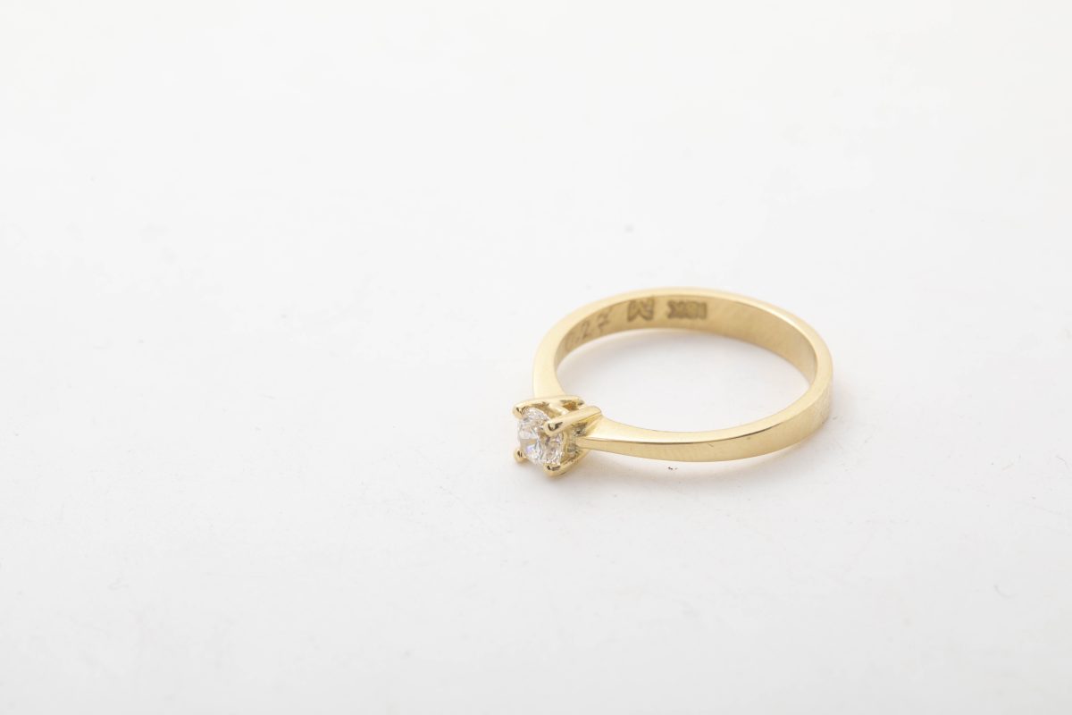 Anillo de compromiso Rocío con diamante 0.27Ct.