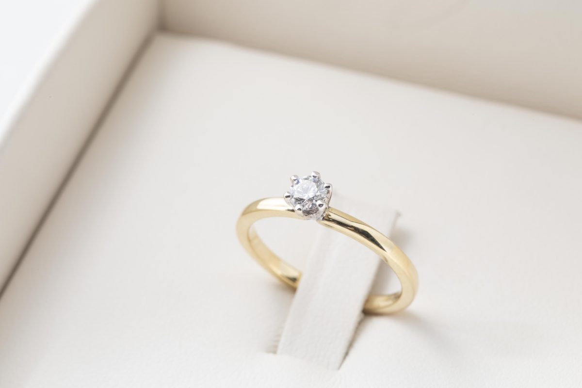 Anillo de compromiso con diamante 0.20ct