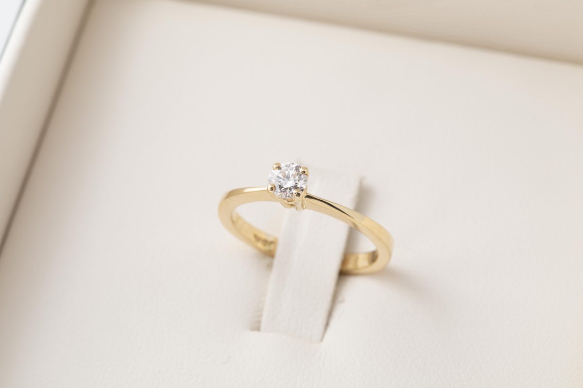 Anillo de compromiso con diamante 0.25ct