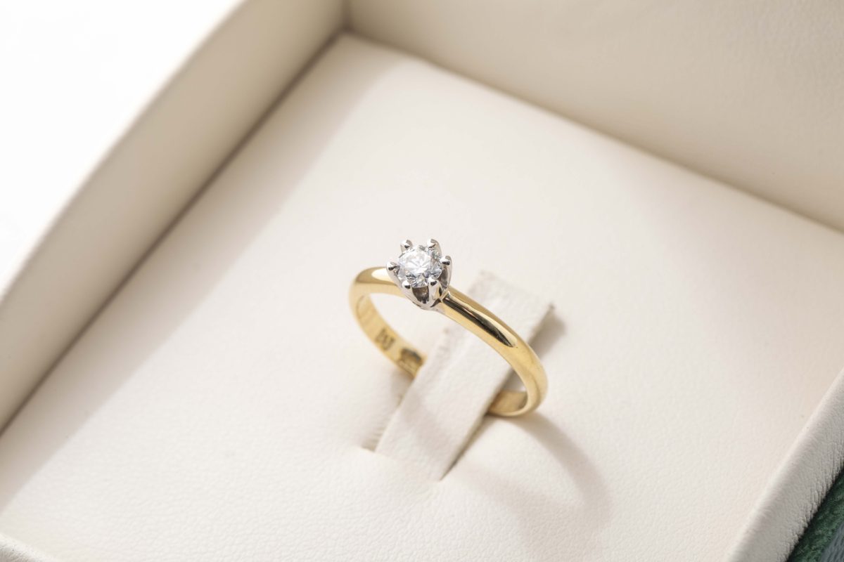Anillo de compromiso con diamante 0.25ct