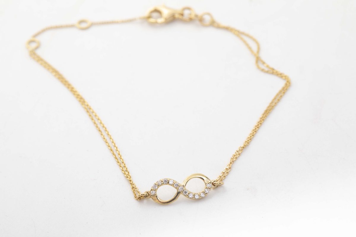 Pulsera infinito con brillantes