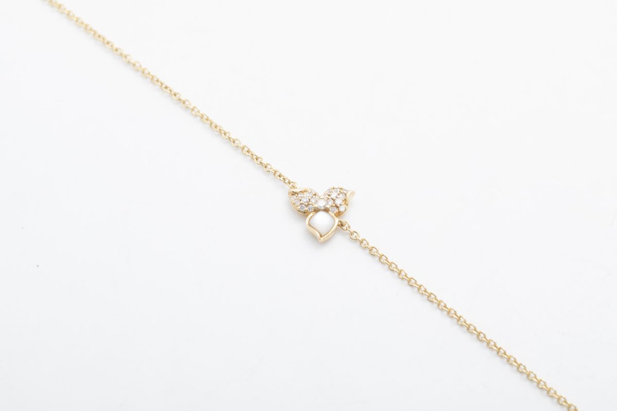 Pulsera flor con diamantes