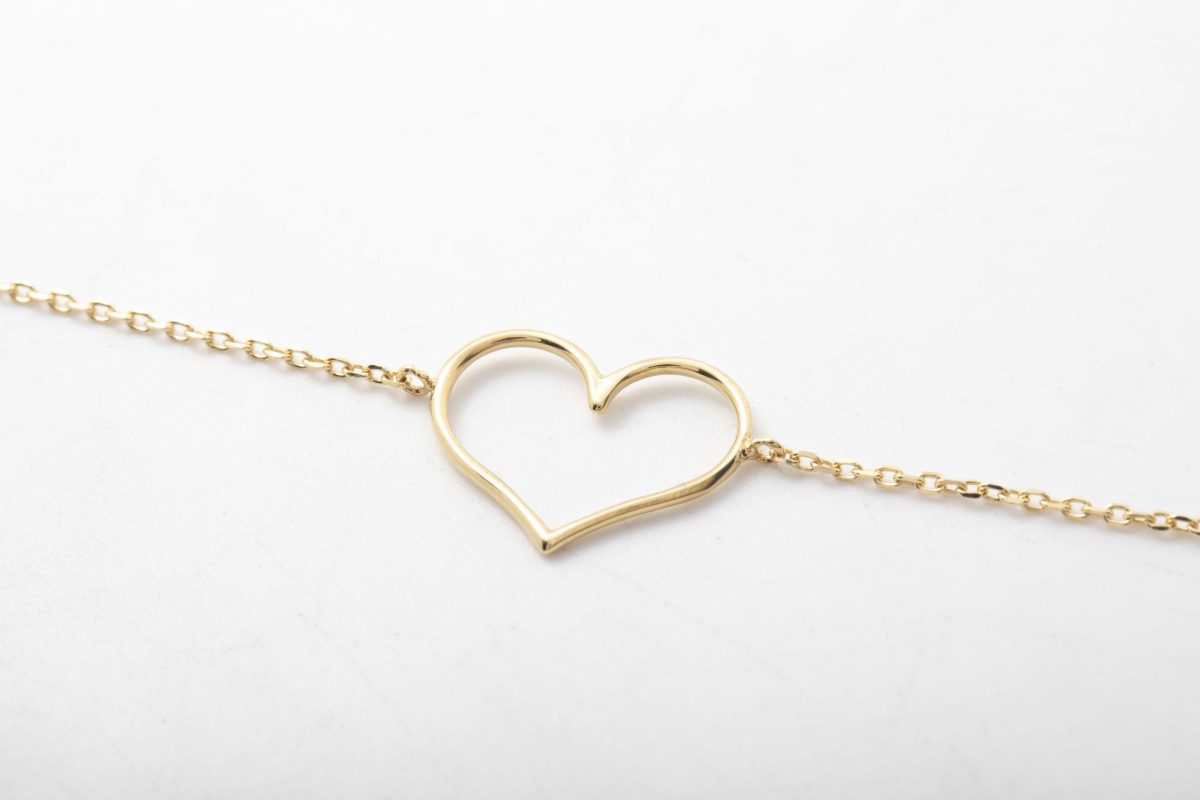 Pulsera corazón calado