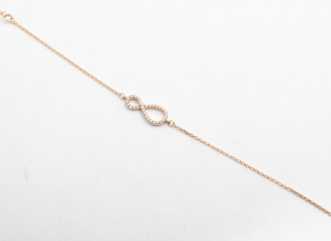 Pulsera infinito con diamantes