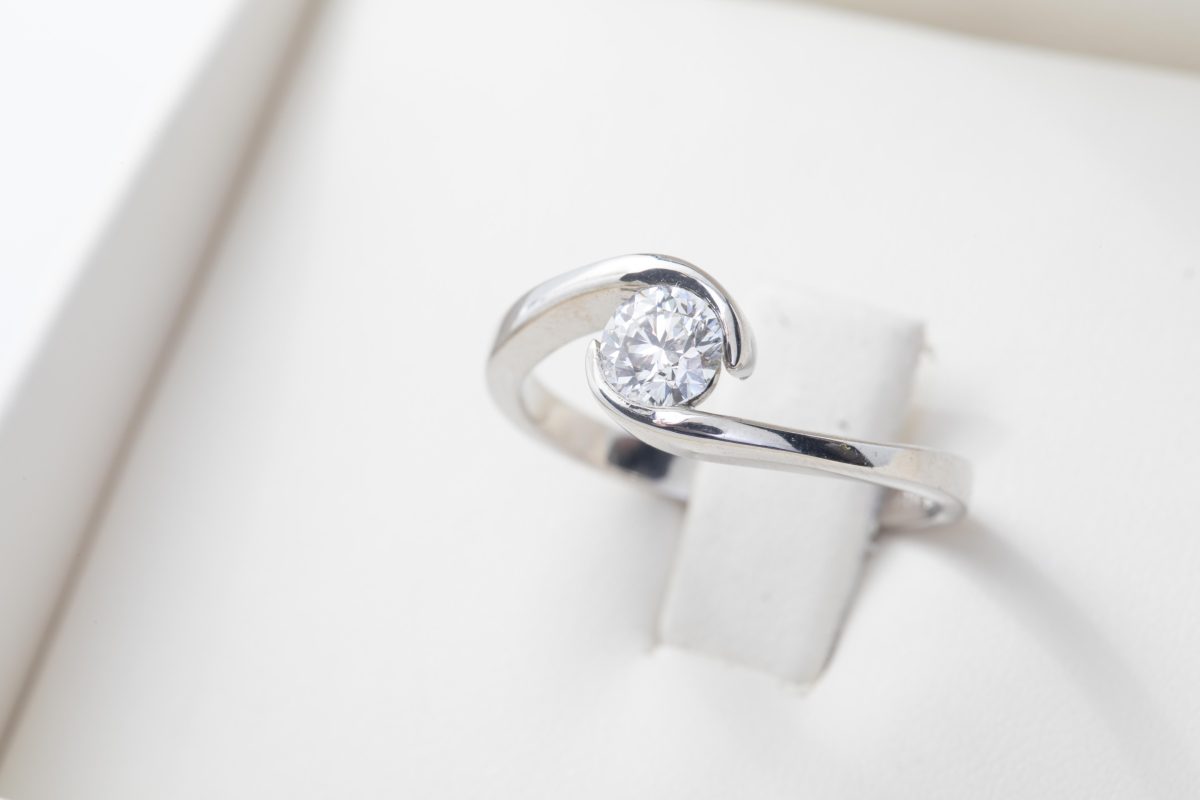Anillo de compromiso con diamante 0.46Ct