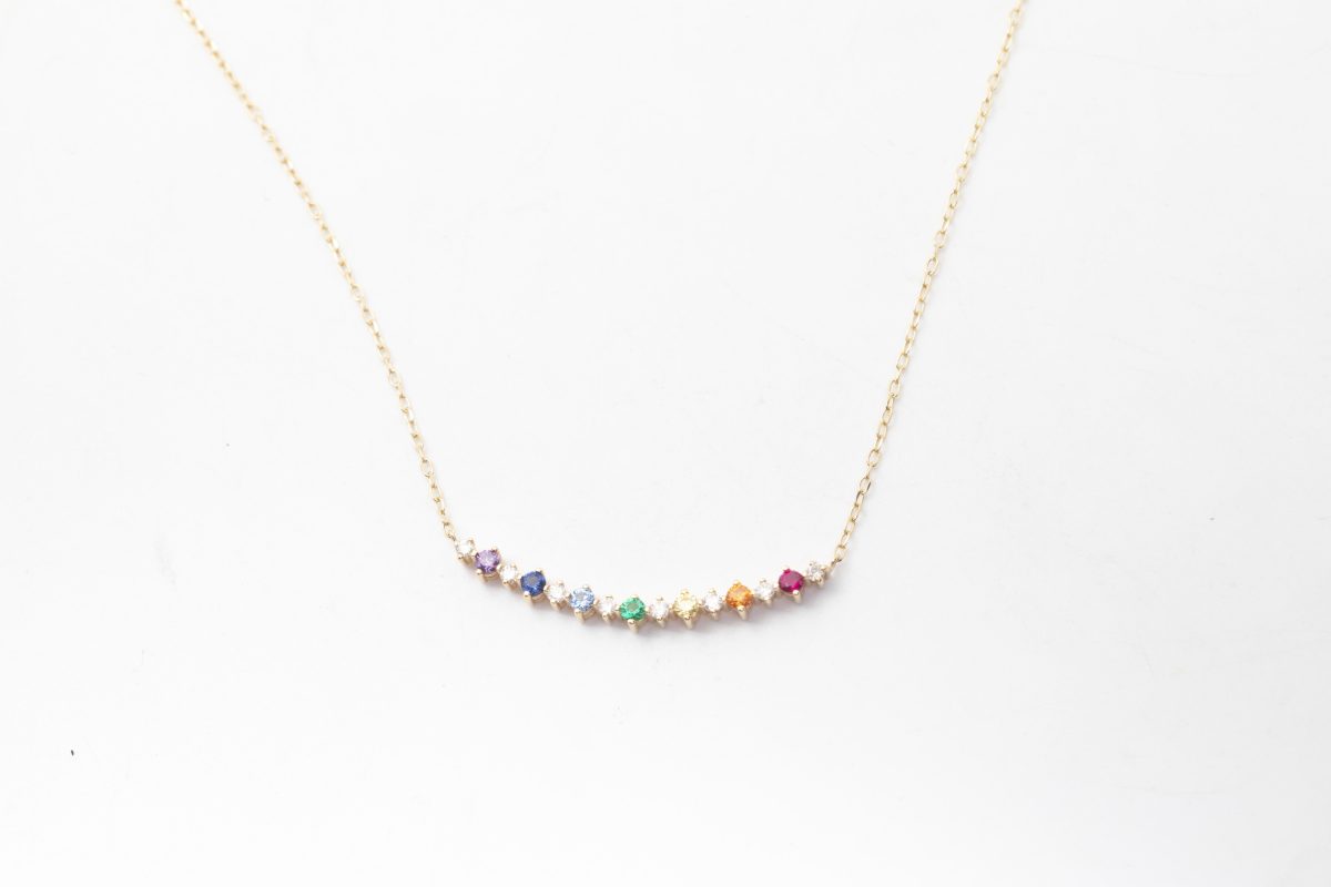 COLLAR CON BRILLANTES Y TOPACIOS