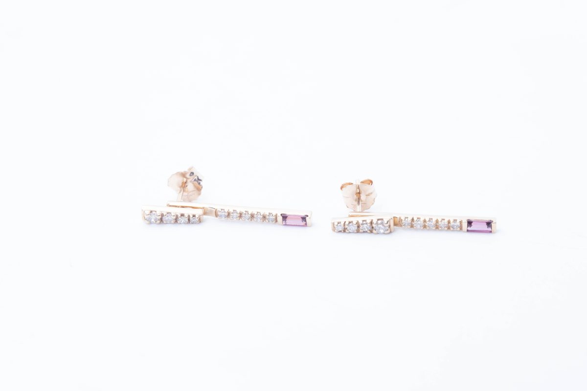Aretes 3 en 1 con rodalitas