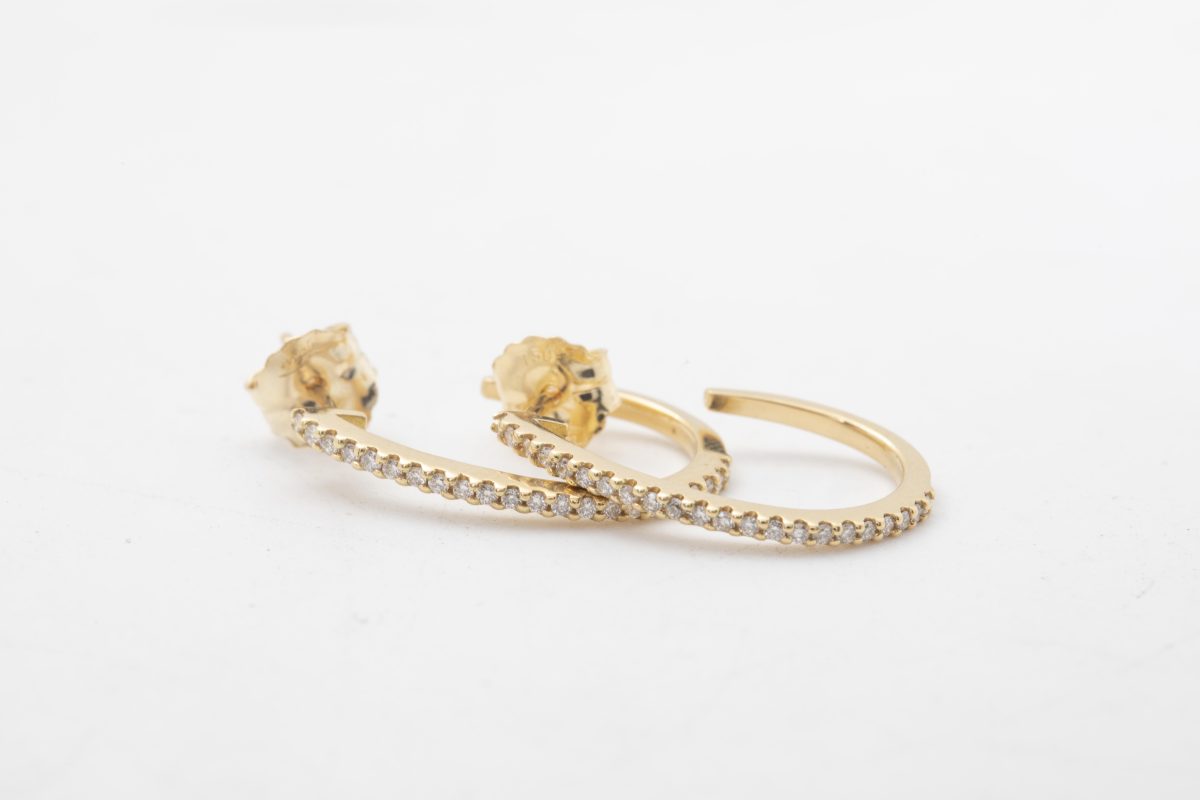 Argollas con diamantes