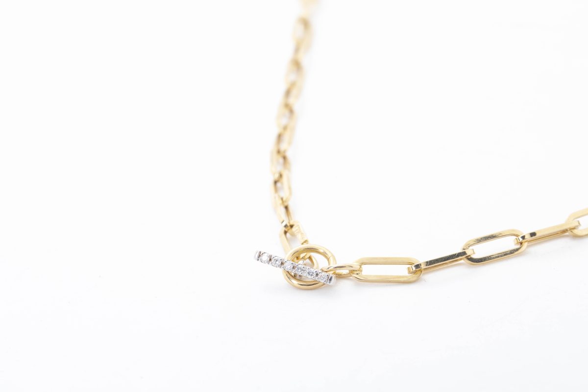 Collar oro amarillo con diamantes