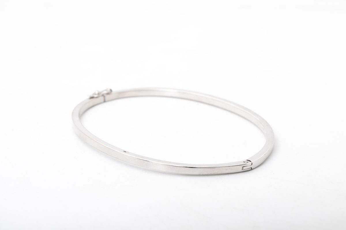 Pulsera aro en oro blanco