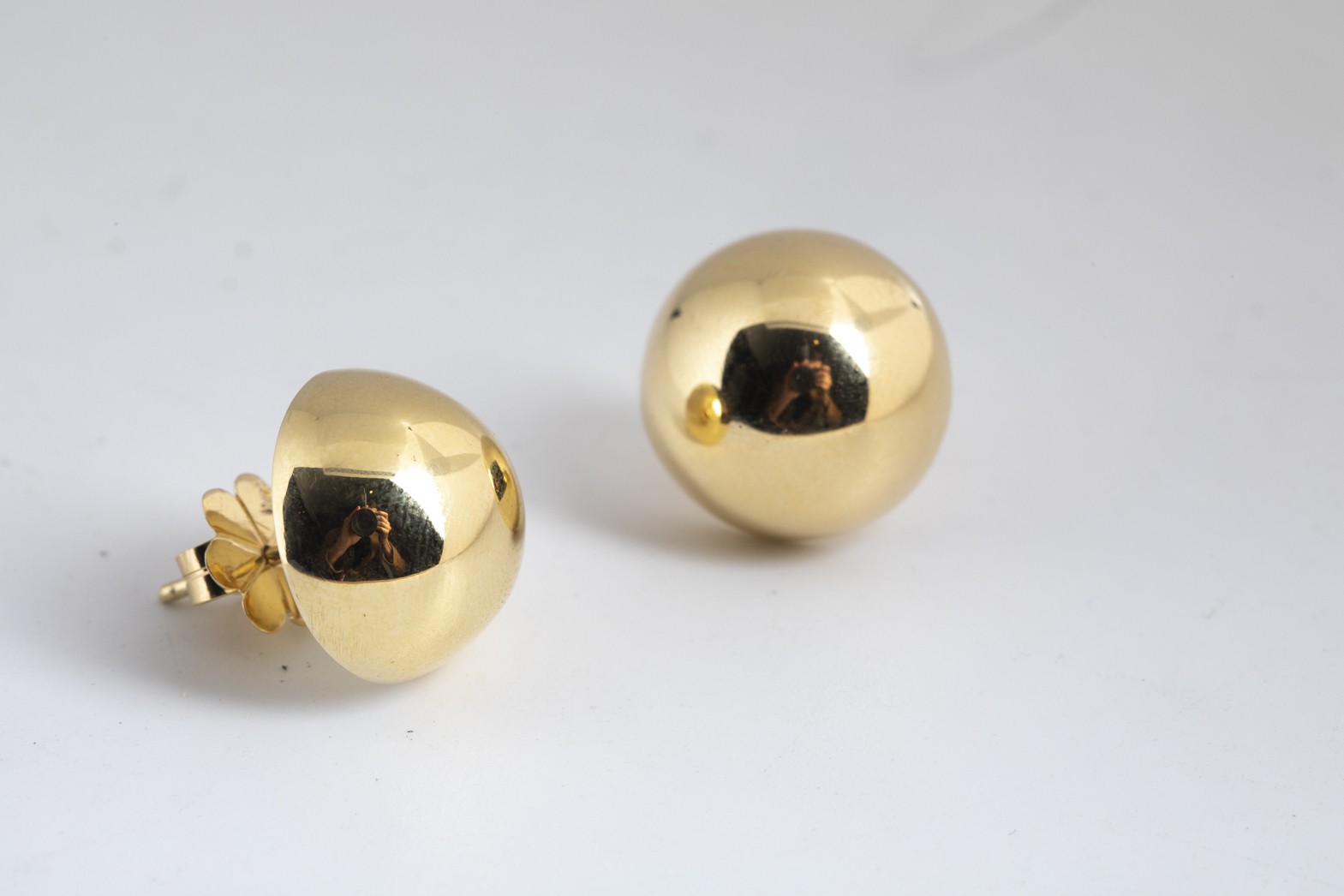 Aretes media bola grandes