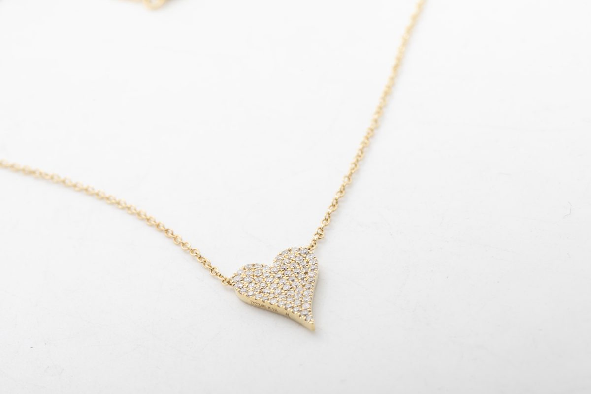 Collar corazón pavé de diamantes
