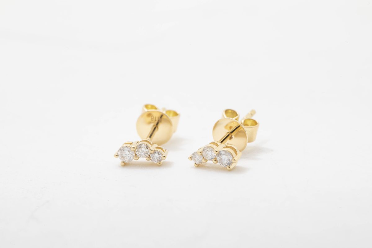 Aretes con diamantes