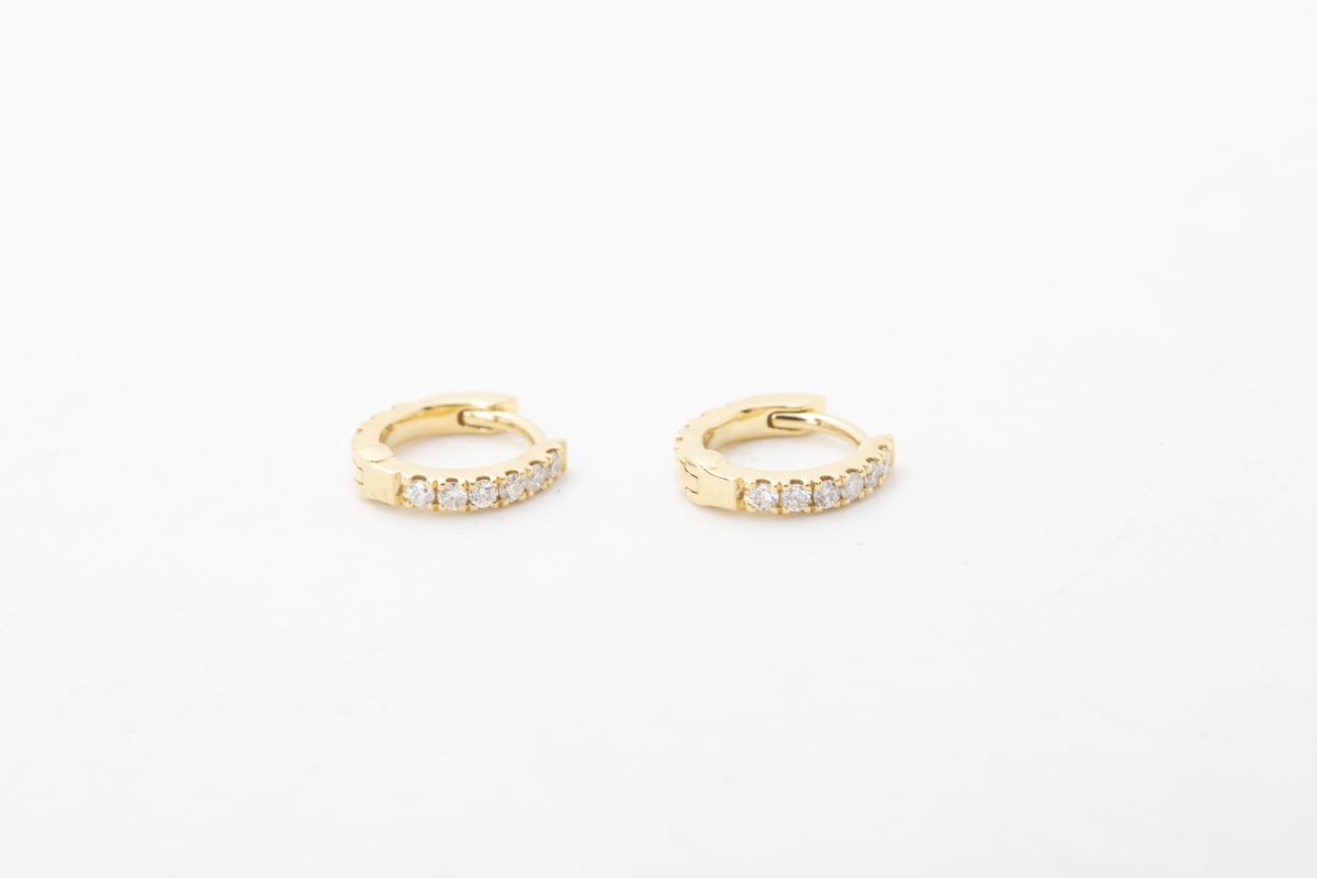 Argollas chicas con diamantes