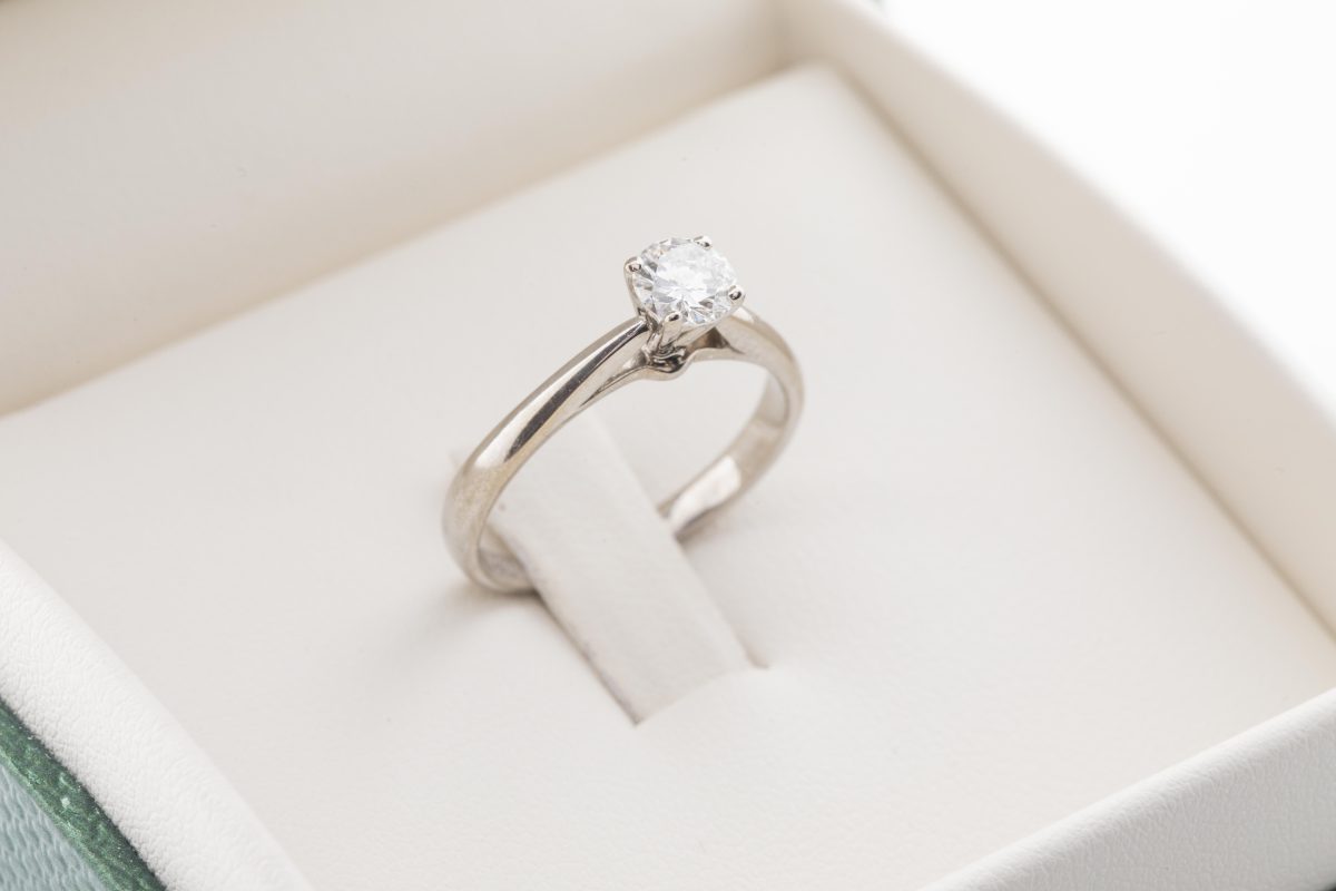 Anillo de compromiso Rocío con diamante 0.41Ct