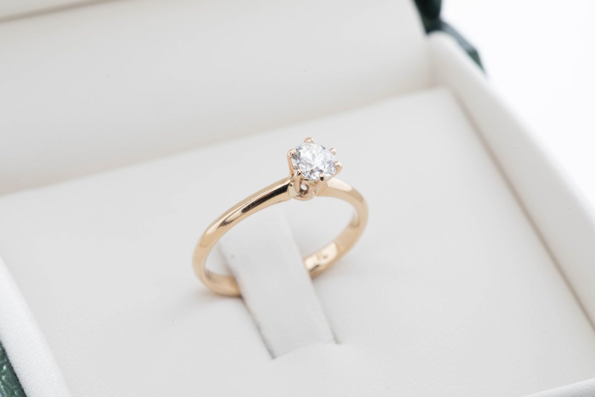 Anillo de compromiso Rocío con diamante 0.43Ct