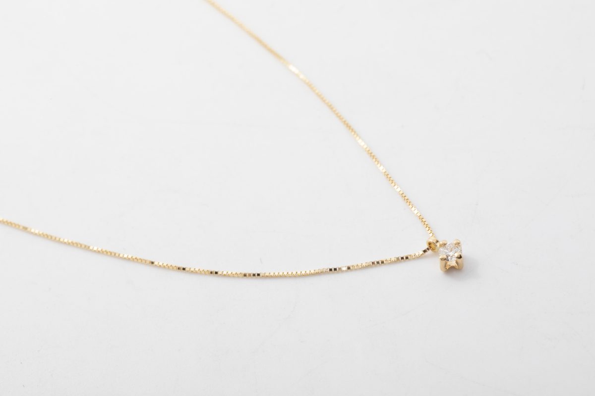Collar punto de luz diamante 0.11Ct