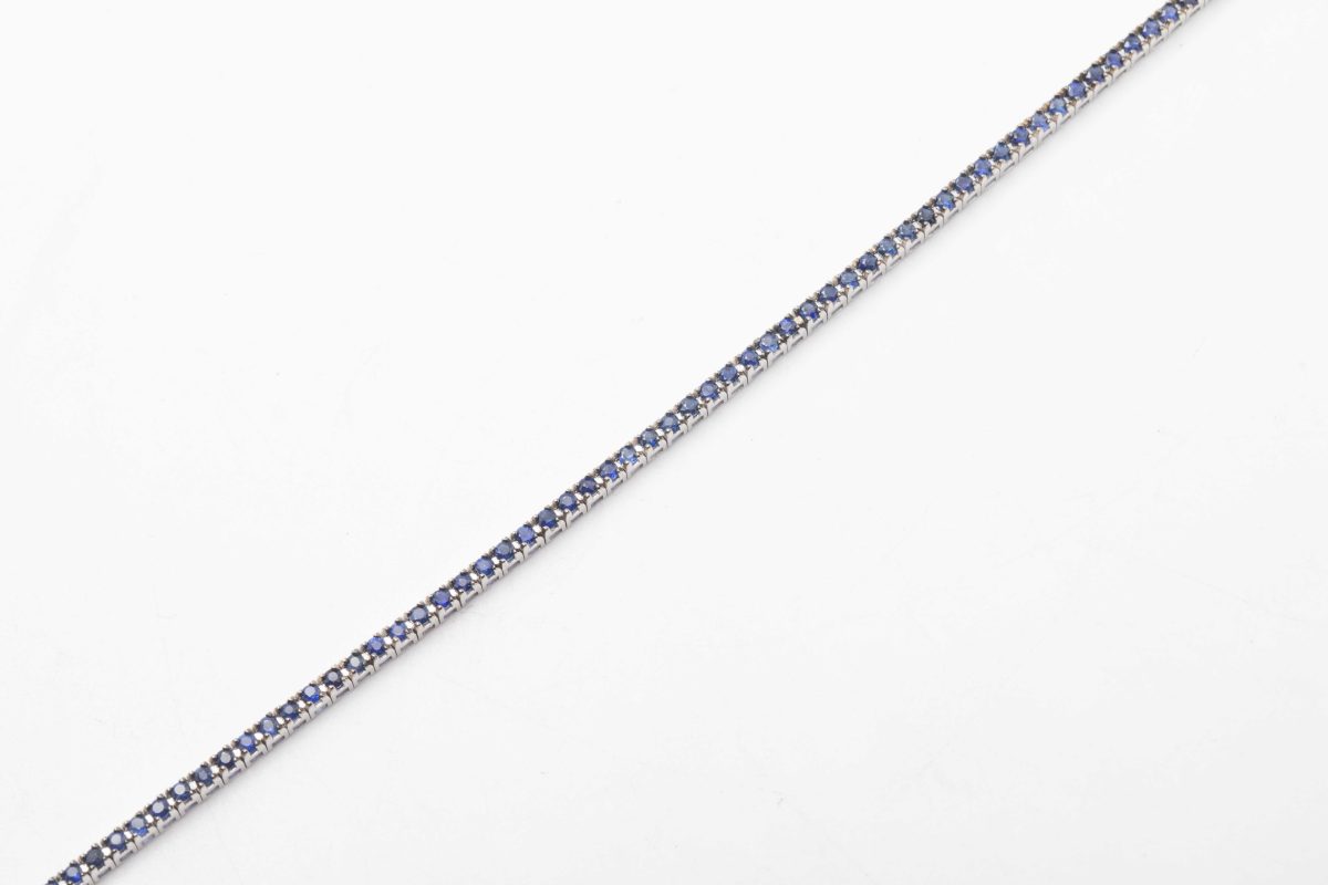 Pulsera tenis de zafiros