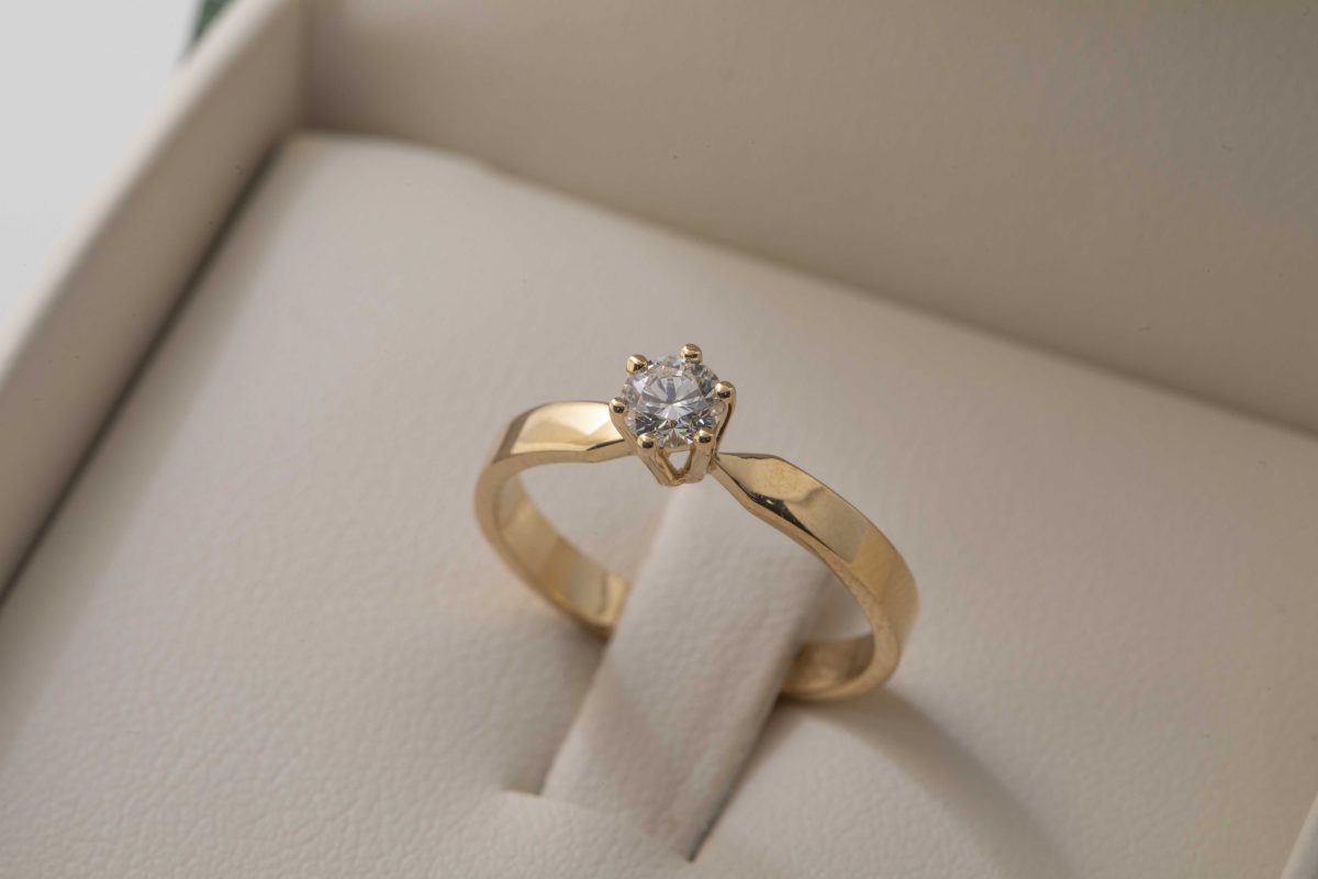 Anillo de compromiso Rocío con diamante 0.26Ct
