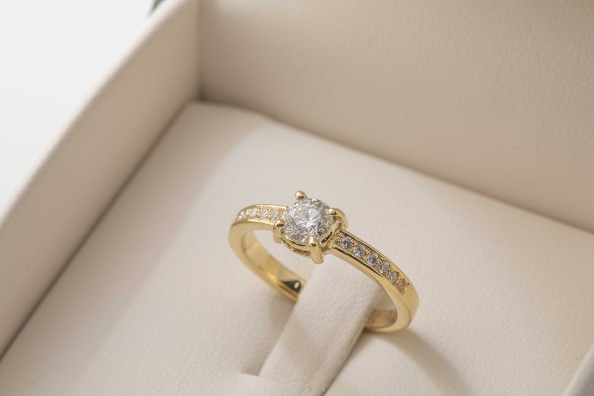 Anillo de compromiso con diamante 0.45Ct