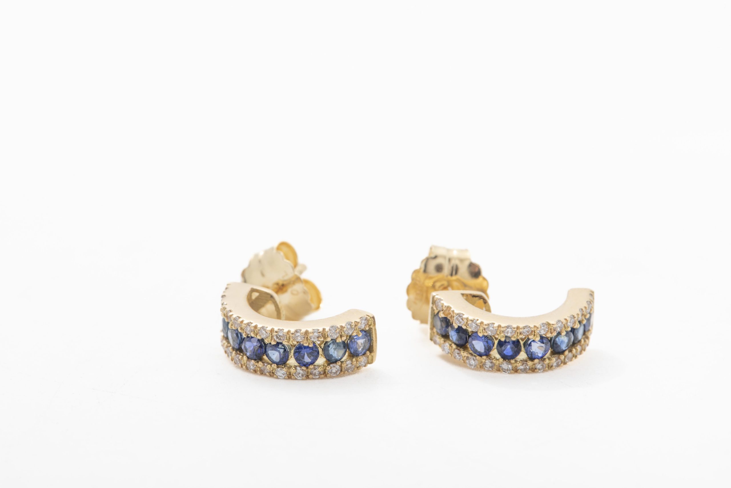 Argollas con zafiros y diamantes
