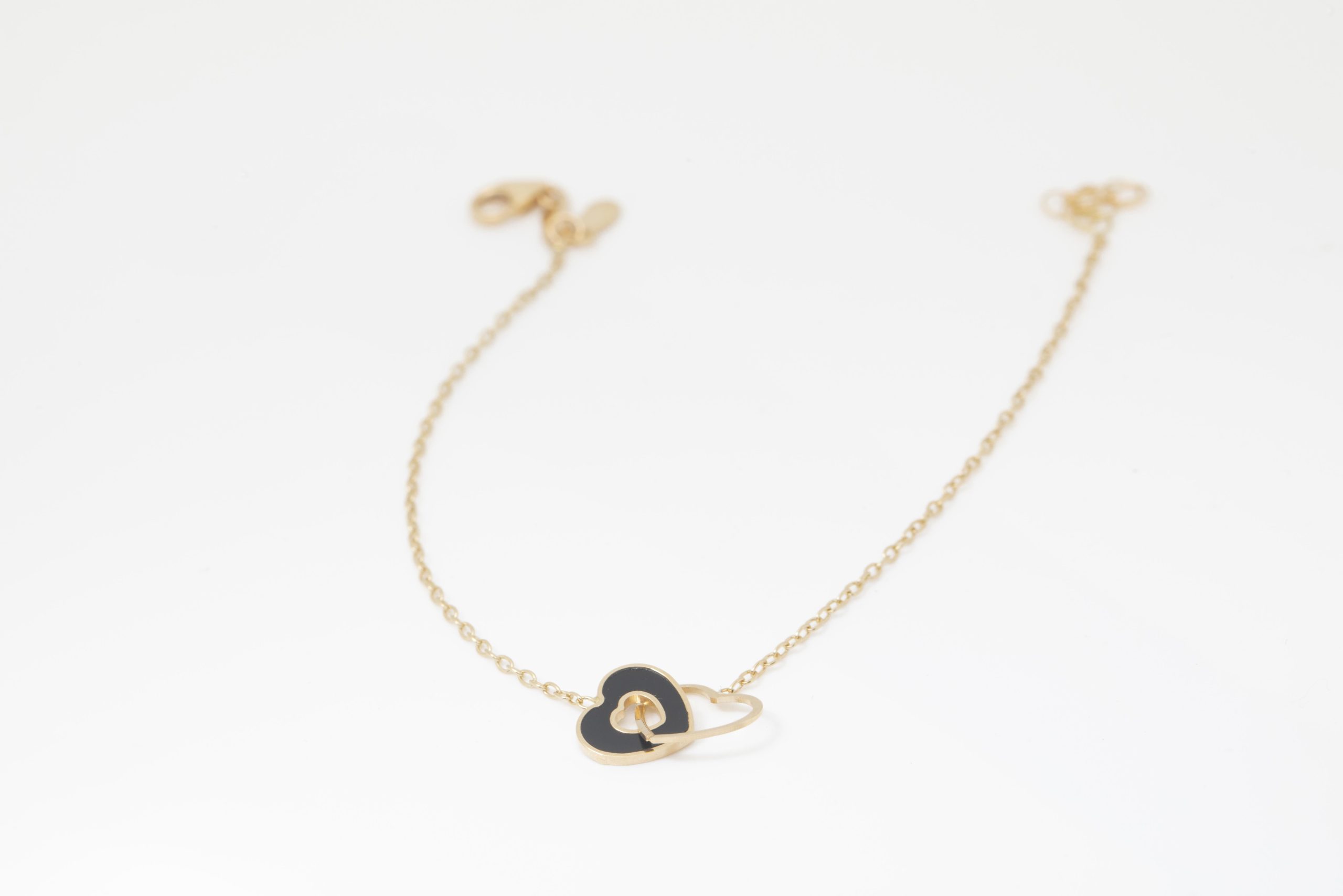 Pulsera corazón con onix