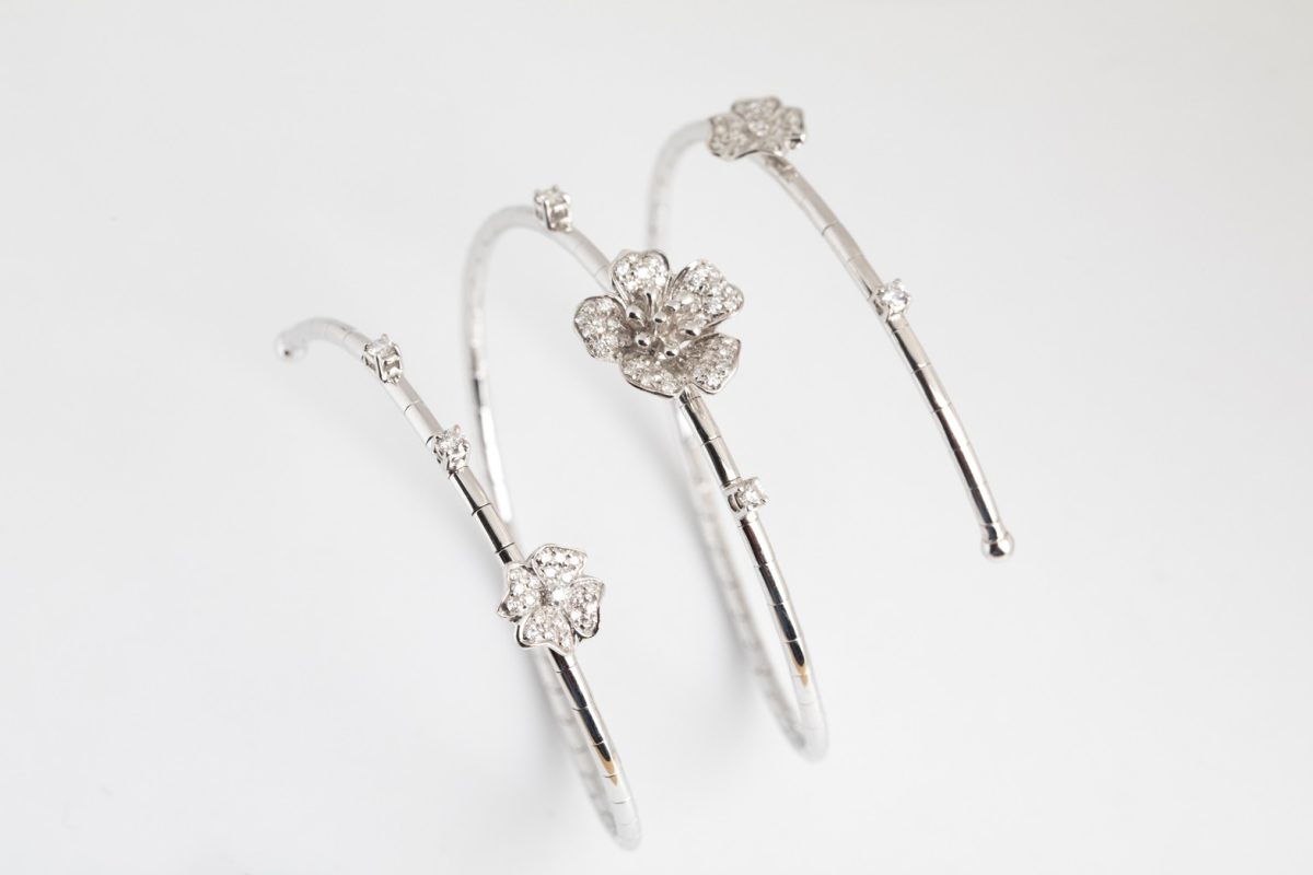 Pulsera Moraglione espiral con diamantes