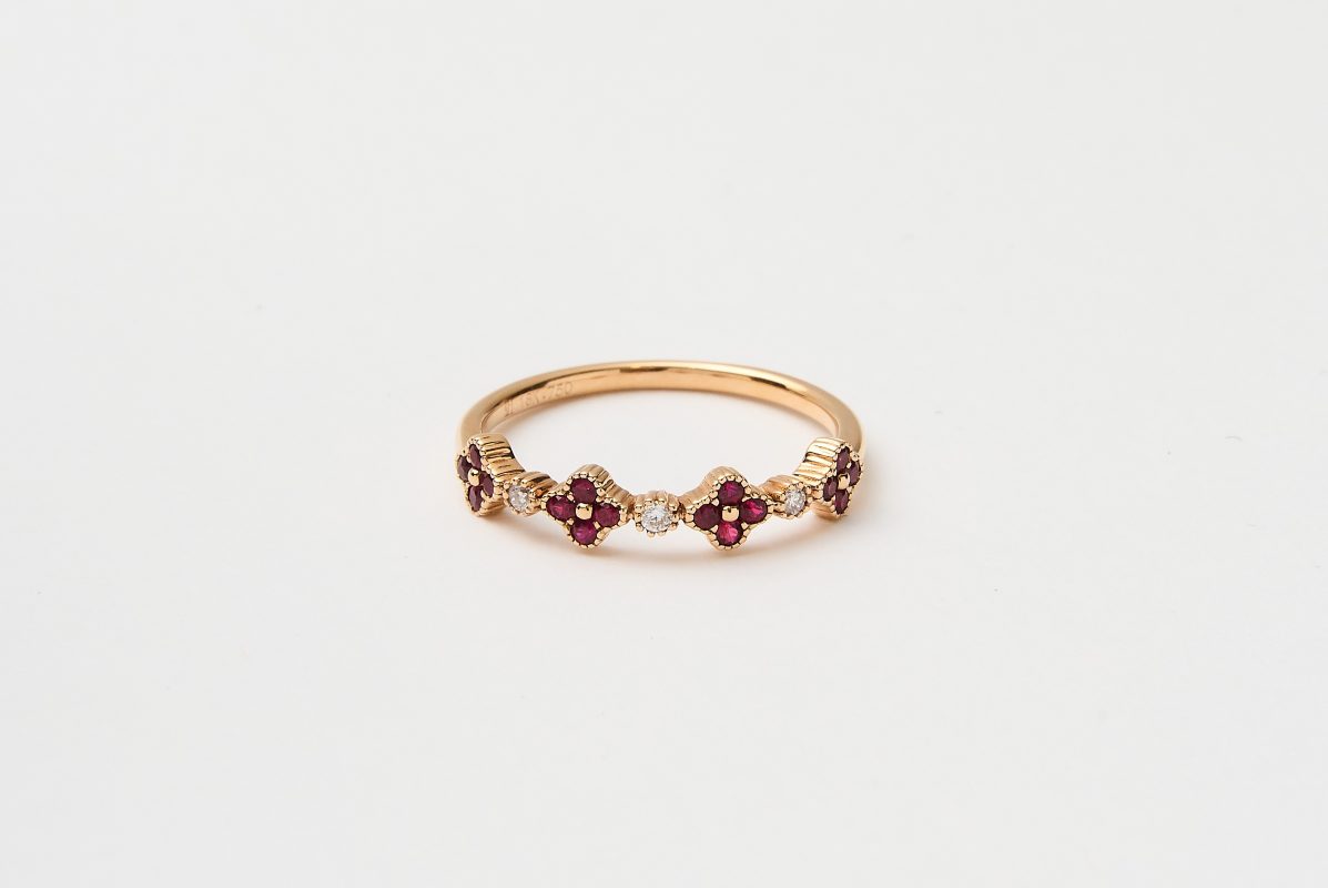 SORTIJA BRILLANTES Y RUBIES