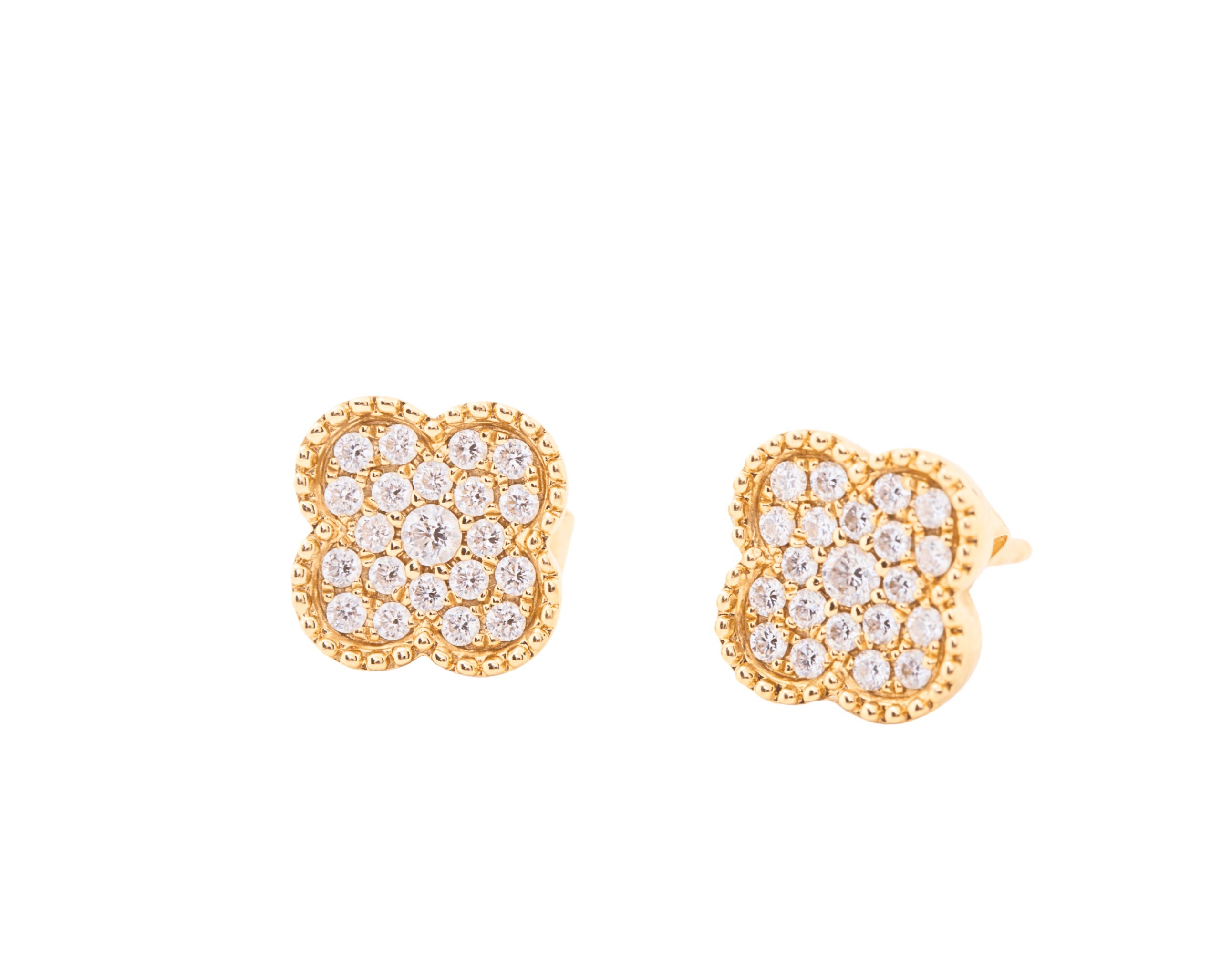 Aretes con diamantes