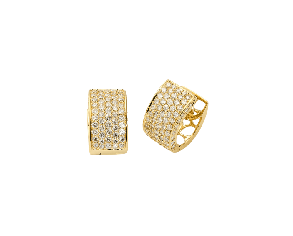 Argollas gruesas con diamantes