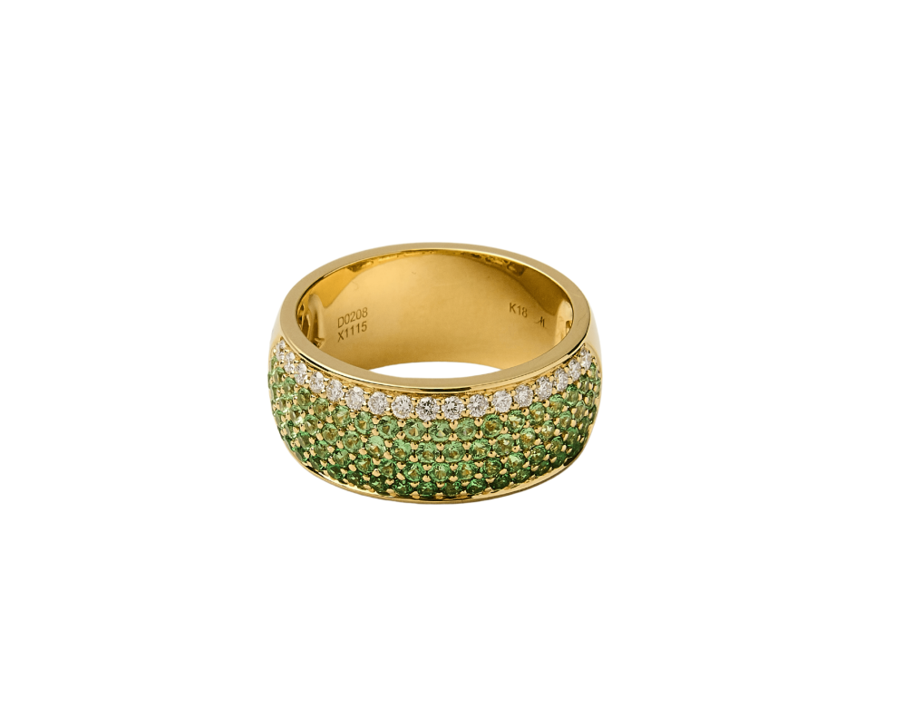 Anillo con savoritas y diamantes