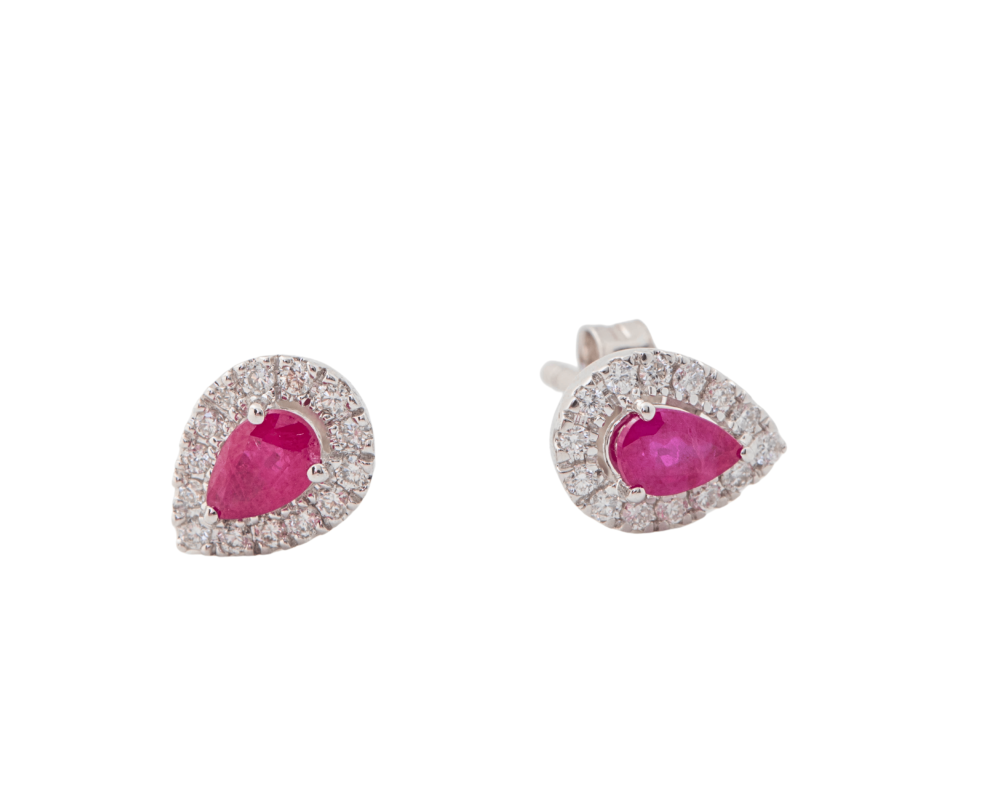 Aretes con rubís