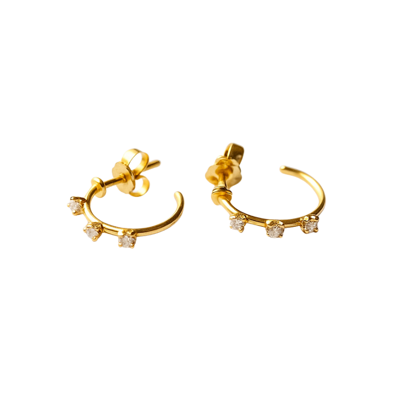 Aretes con diamantes