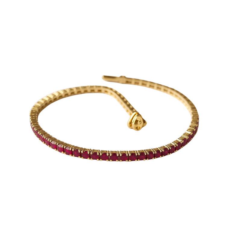 Pulsera tennis de rubies