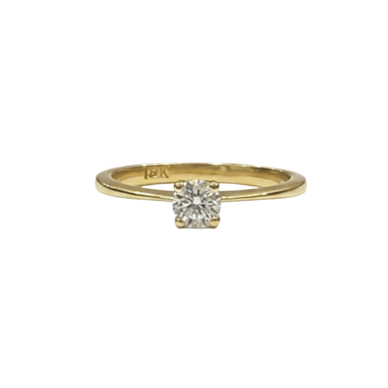 Anillo de compromiso con brillante de 0.23ct