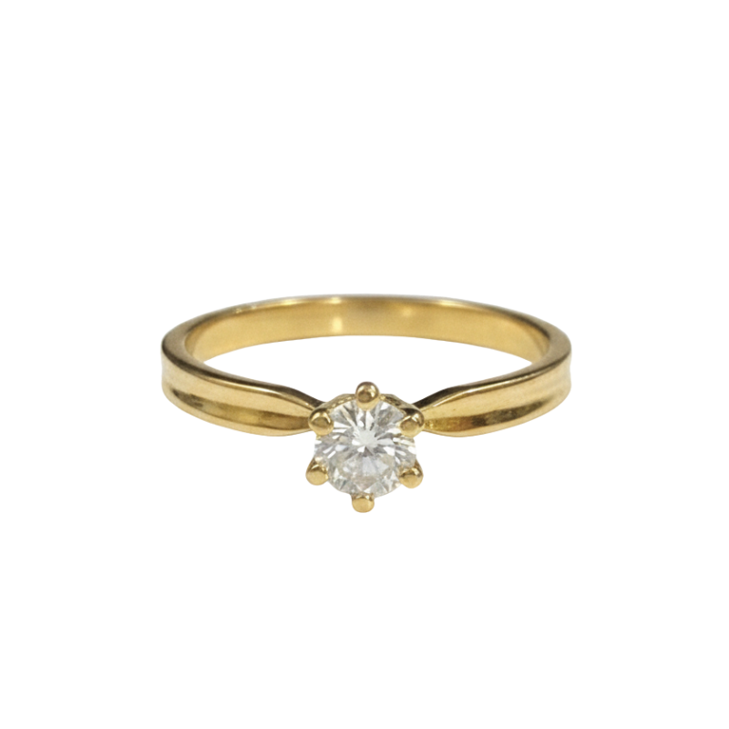 Anillo de compromiso con brillante de 0.19ct